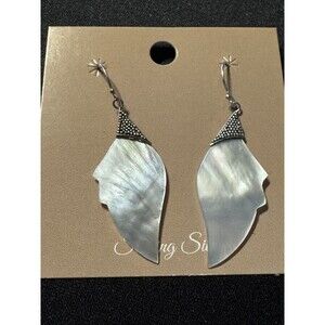 Mother of Pearl 925 Fish Hook Earrings New